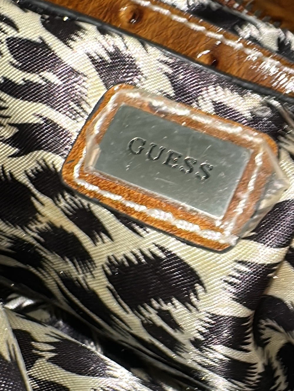 Vintage Guess Bag Purse. Brown Monogram Y2K 2000s (ba… - Gem